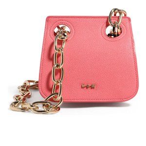 NWOT House Of Want Crossbody Shoulder Bag Chain Strap Peony Vegan Leather NEW